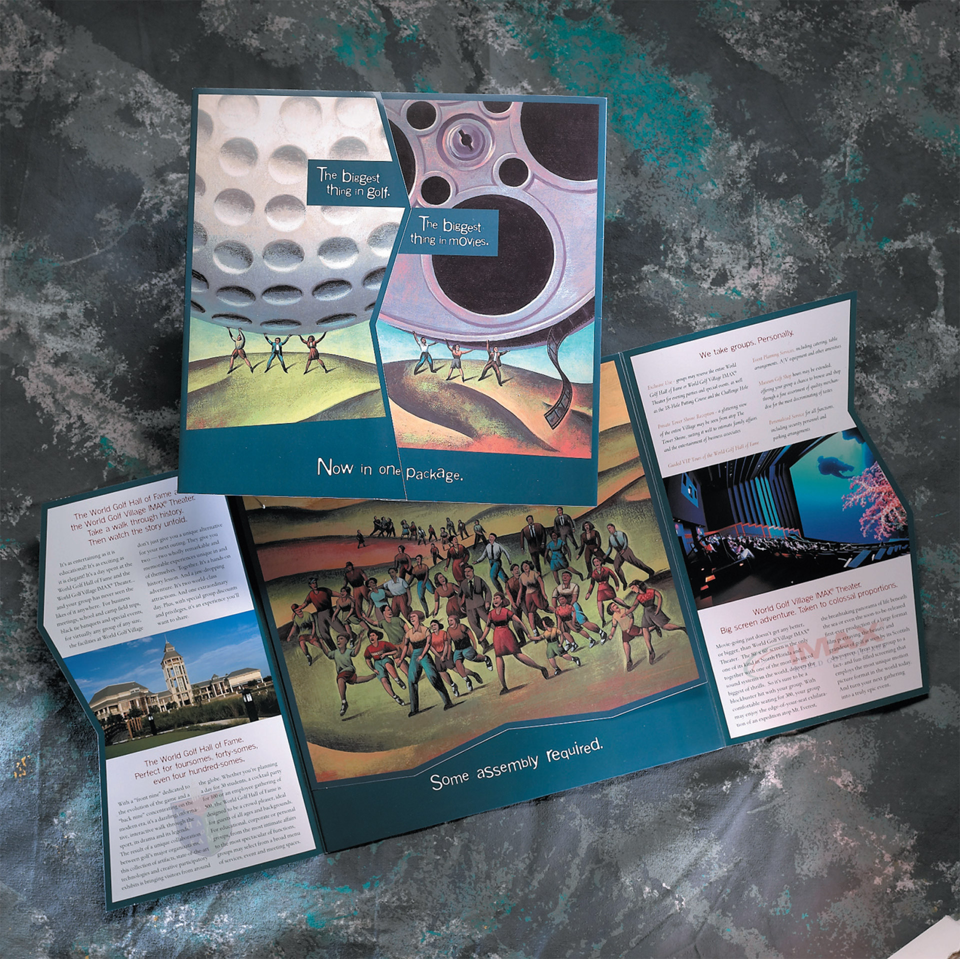 Destination marketing campaign for World Golf Village and IMAX Theater including brochure, fundraising marketing and website design