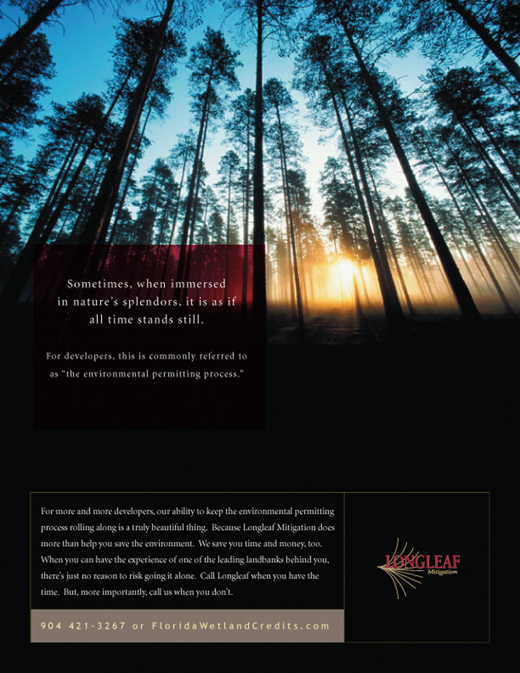 Harrington Design Company, a digital marketing agency located in Jacksonville, FL, played an important role in developing the corporate identity, business stationery, brochure, and web design for Longleaf Mitigation.
