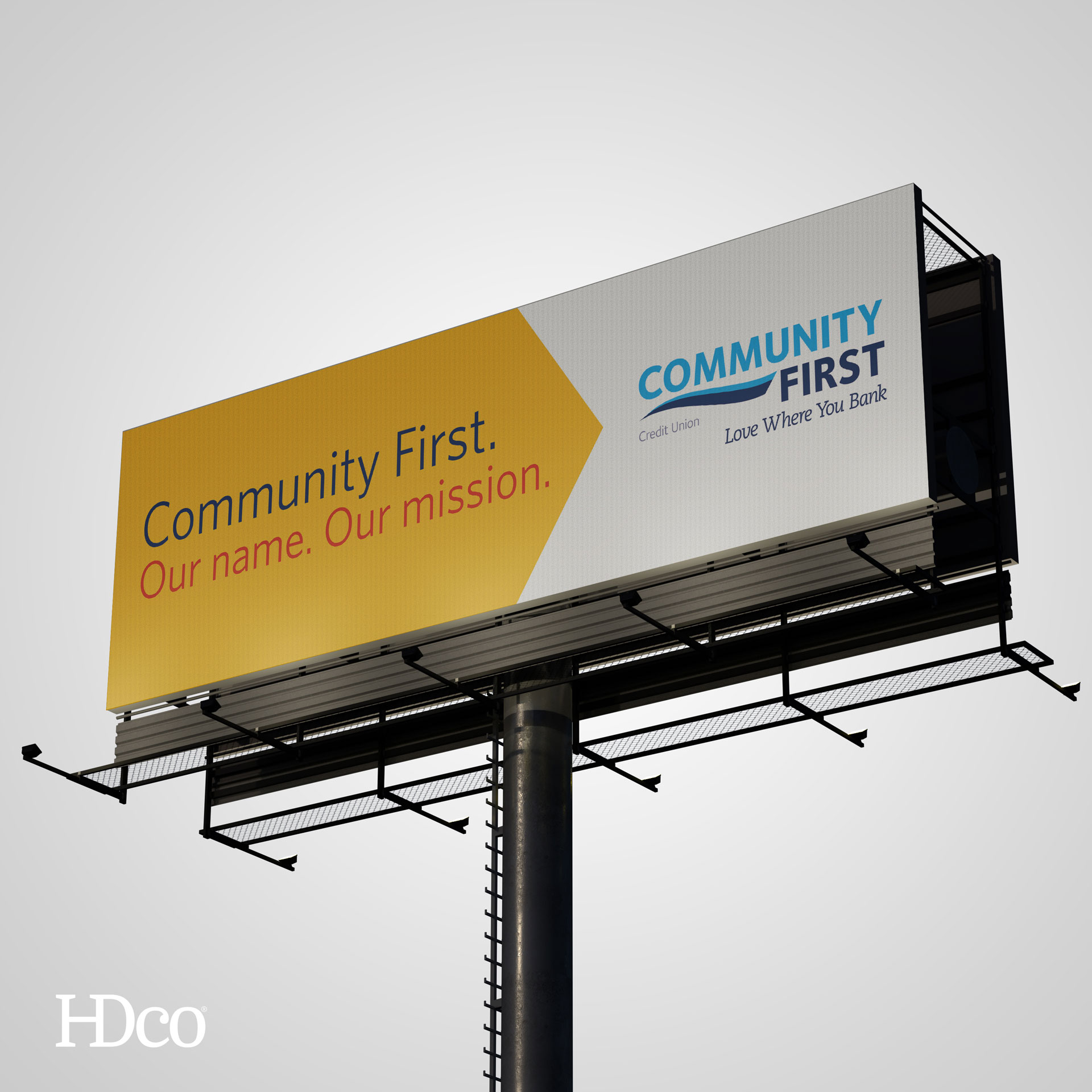 HDco was enlisted to revamp Community First Credit Union's credit and debit cards, as the current design was outdated and unpopular with members. We assembled a team that included a former Citibank executive and a prominent interior designer and researched the competition to identify top-notch designs. The extensive design process resulted in dozens of designs that underwent focus group testing. The winning designs were produced in Chicago. After the successful card redesign, the Director of Marketing requested that we redesign their business website, direct mail, and marketing brochure. As part of the project, HDco updated the logo design. We created a 50-page brand manual to ensure consistency across the brand, including brand standards, voice, icon library, photography, advertising, direct mail, and outdoor.