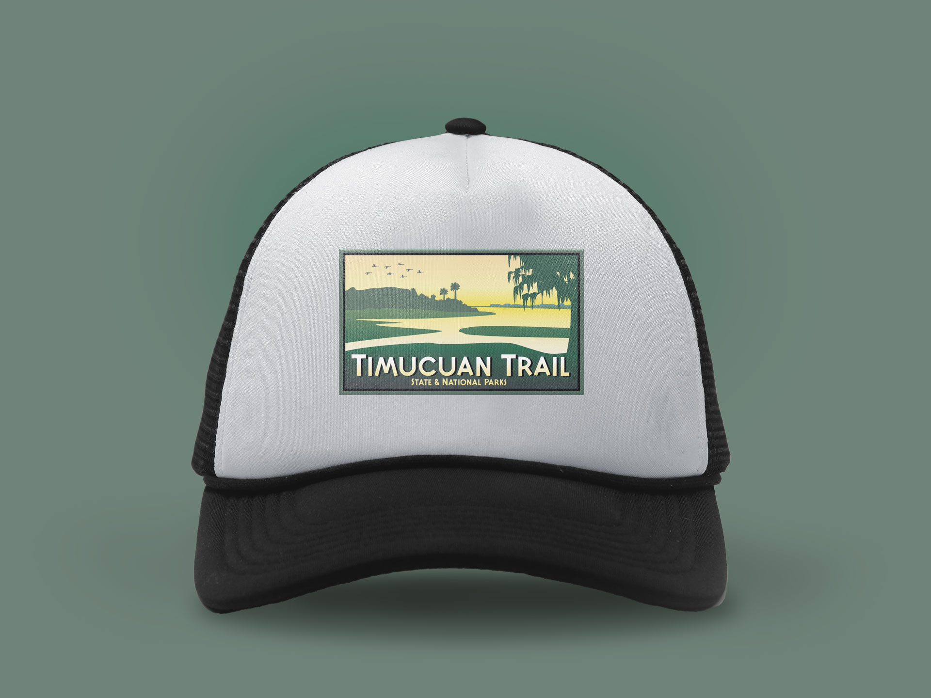 Quinn Harrington served as the Art Director for this project during their time at a previous agency. They collaborated with well-known California Illustrator Steve Forney to create the logo that now serves as the primary branding identity for the Timucuan Trail State and National Park System in Northeast Florida. The team worked alongside the National Park Service, Florida Department of Environmental Services, and City of Jacksonville Park officials to develop one of the largest park systems in the country.
